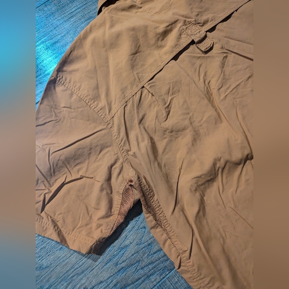 REI Mens Vented Short Sleeve Shirt Size XXL Orange Nylon Fishing Camping Pockets - Picture 12 of 13